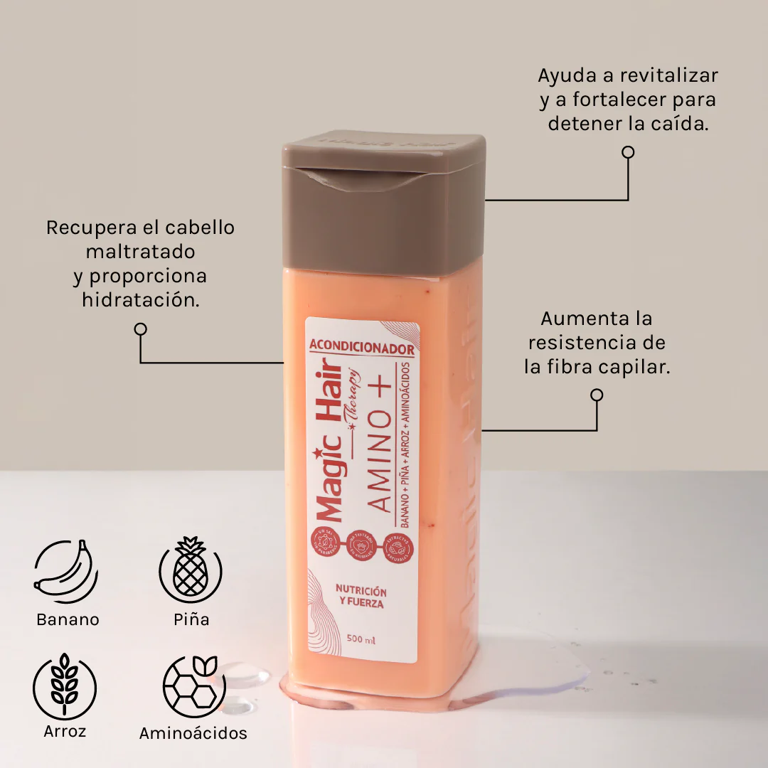 acondicionador amino+ nutrición y fuerza magic hair acondicionador amino+ nutrición y fuerza magic hair